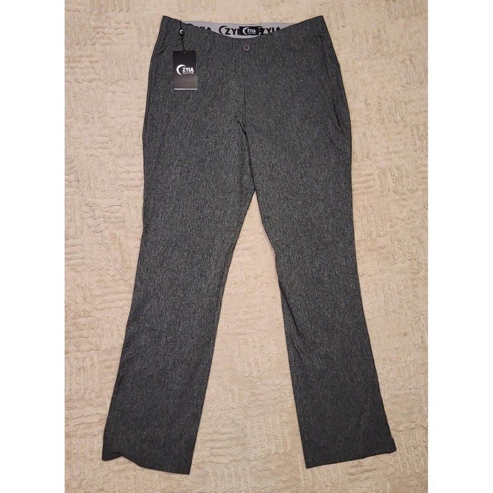 Zyia Active Dark Gray Clubhouse Trainer Pants Golf Size 32x30 Small S NWT